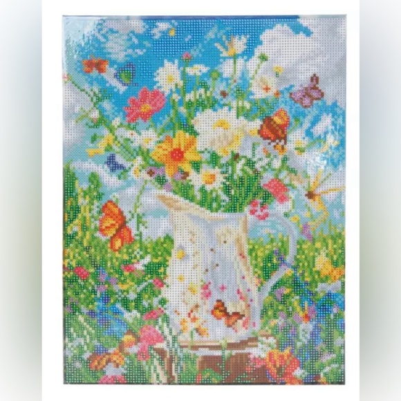 Source Unknown Other - Watering Can Diamond Art Canvas Kit - Colorful - New